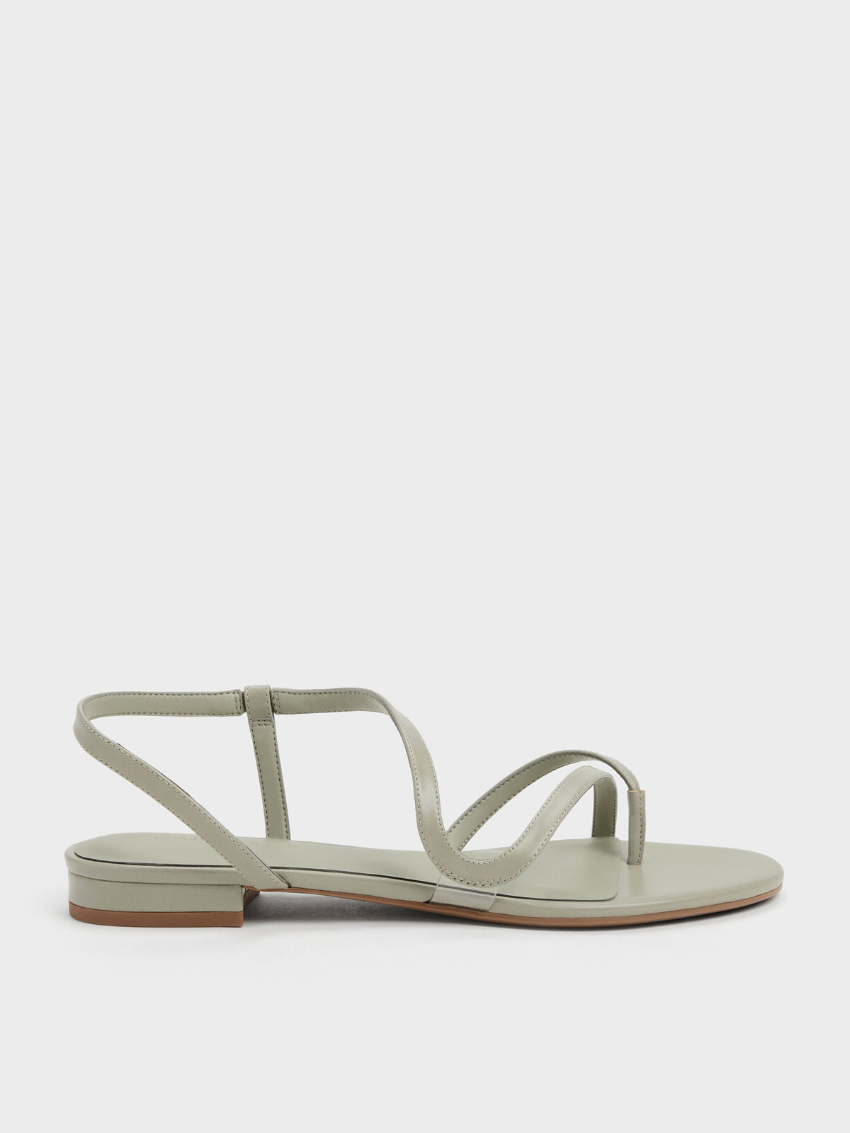 CHARLES & KEITH Everyday / Arden Wavy Toe-Ring Sandals - Mint Green