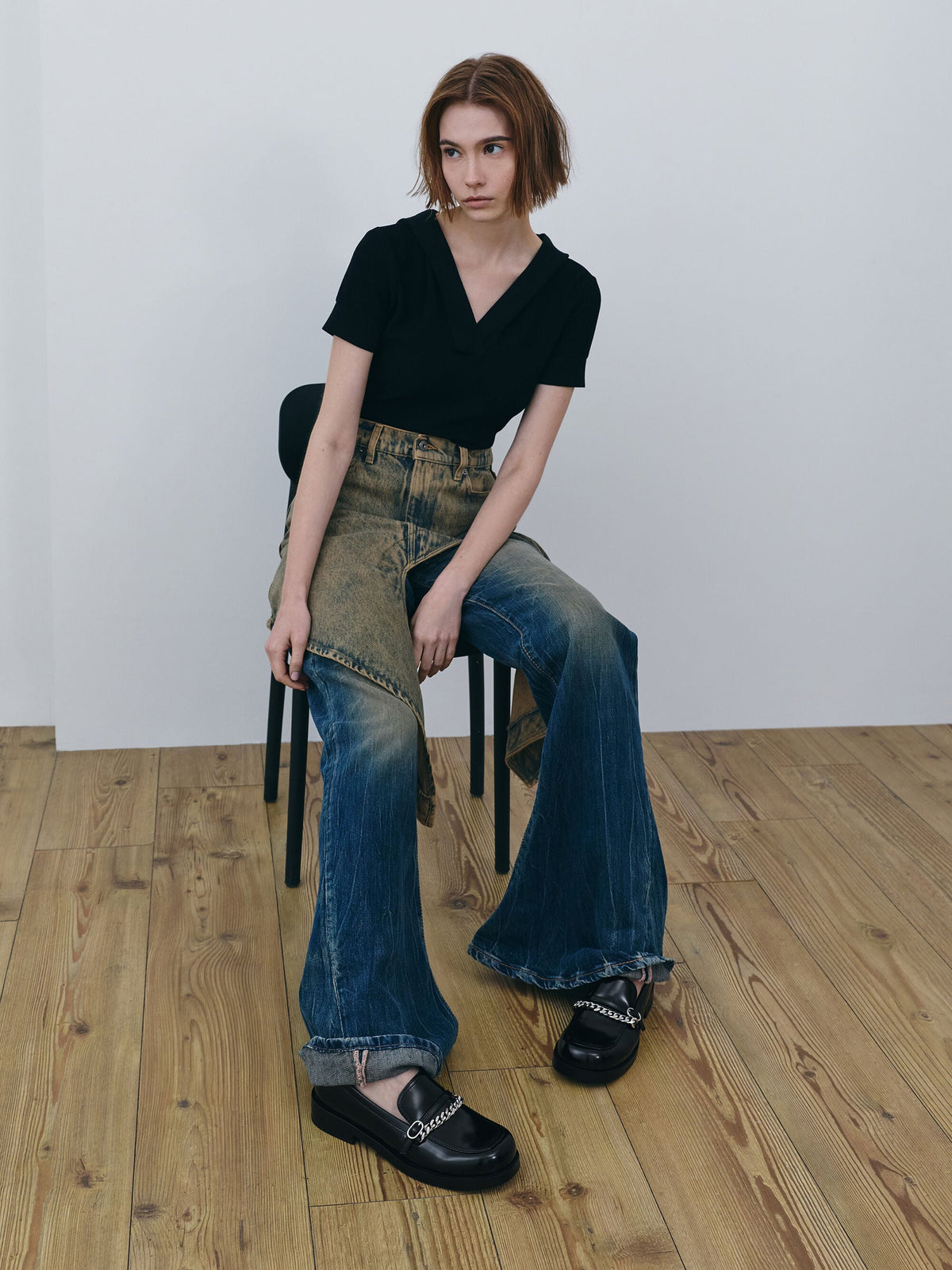 CHARLES & KEITH New / Georgie Chain Loafers - Black Box