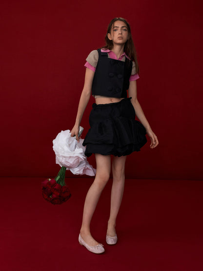 CHARLES & KEITH Trending / Embroidered-Mesh Bow Ballet Flats - Light Pink