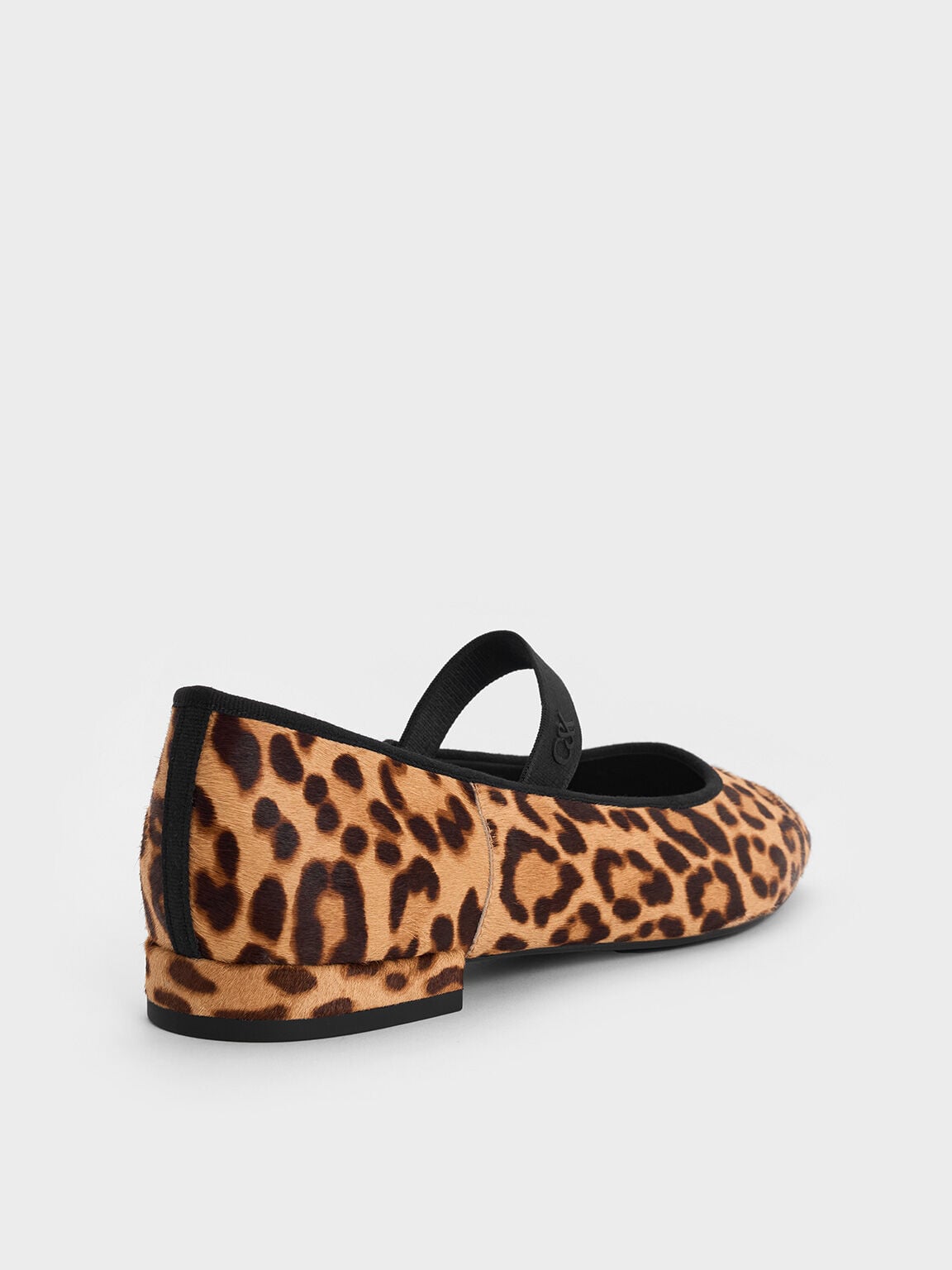 CHARLES & KEITH Smart Buy / Leopard-Print Textured Mary Jane Flats - Multi
