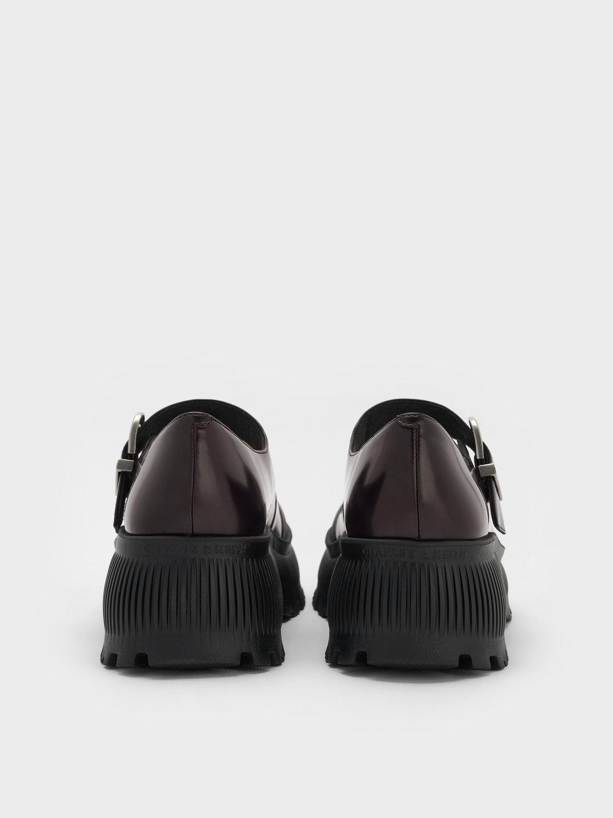 CHARLES & KEITH Signature / Darra Platform Mary Janes - Burgundy