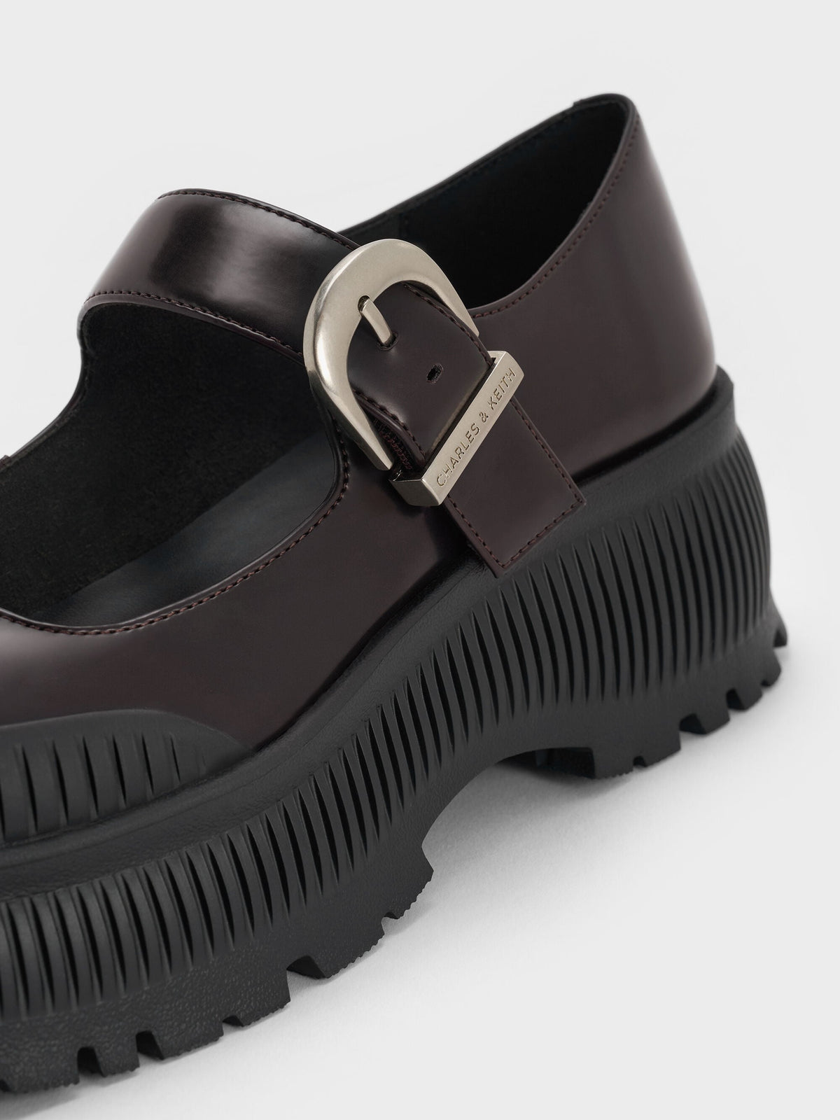 CHARLES & KEITH Signature / Darra Platform Mary Janes - Burgundy