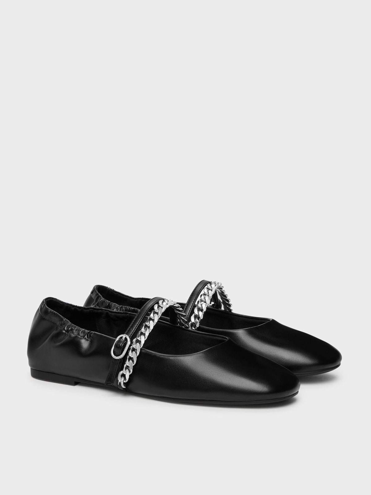 CHARLES & KEITH Hot Sale / Georgie Chain Mary Jane Flats - Black