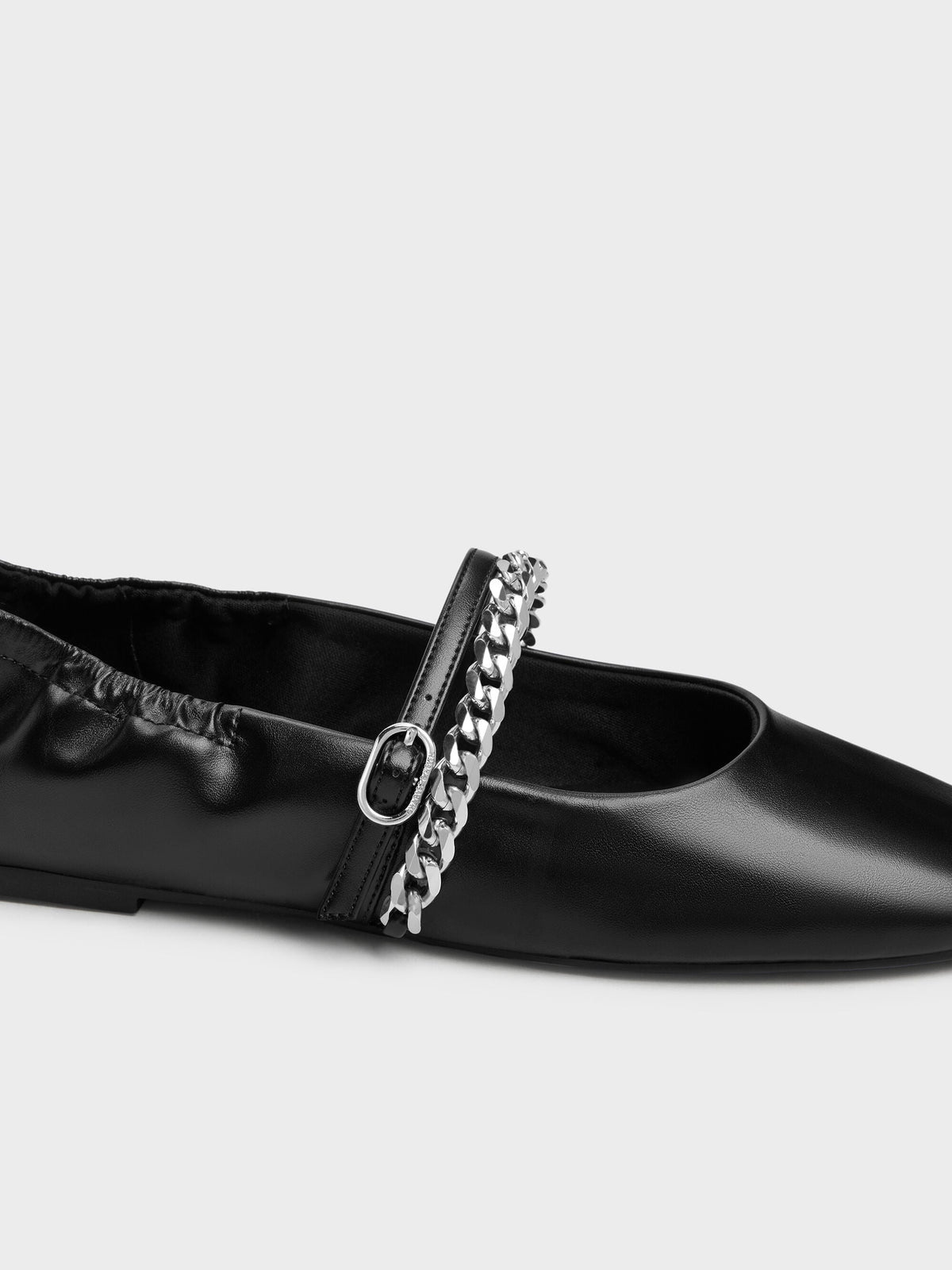 CHARLES & KEITH Hot Sale / Georgie Chain Mary Jane Flats - Black