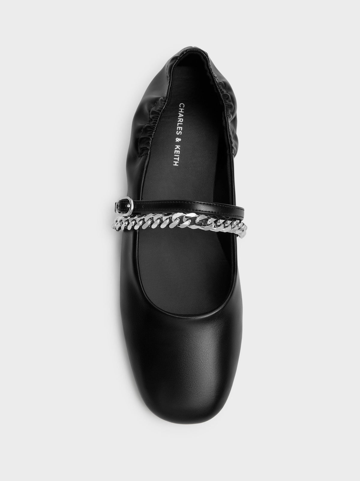 CHARLES & KEITH Hot Sale / Georgie Chain Mary Jane Flats - Black