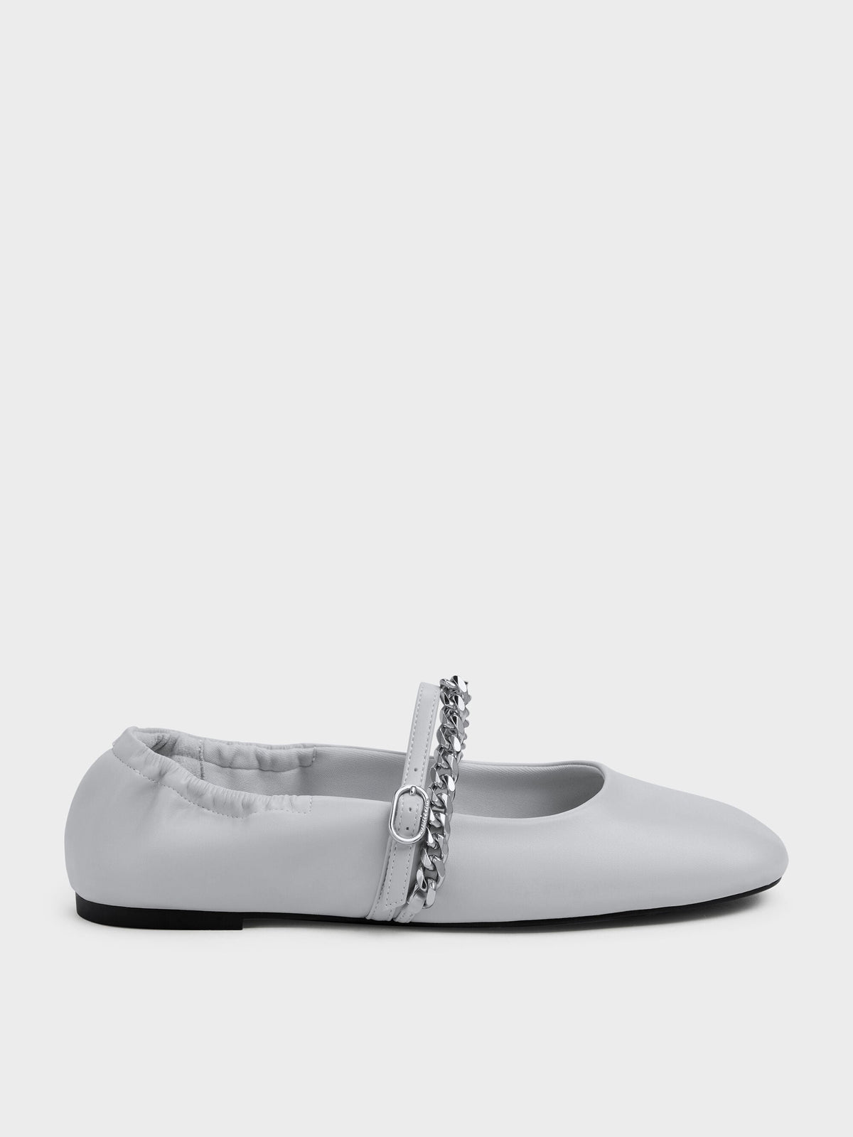 CHARLES & KEITH Popular / Georgie Chain Mary Jane Flats - Light Grey