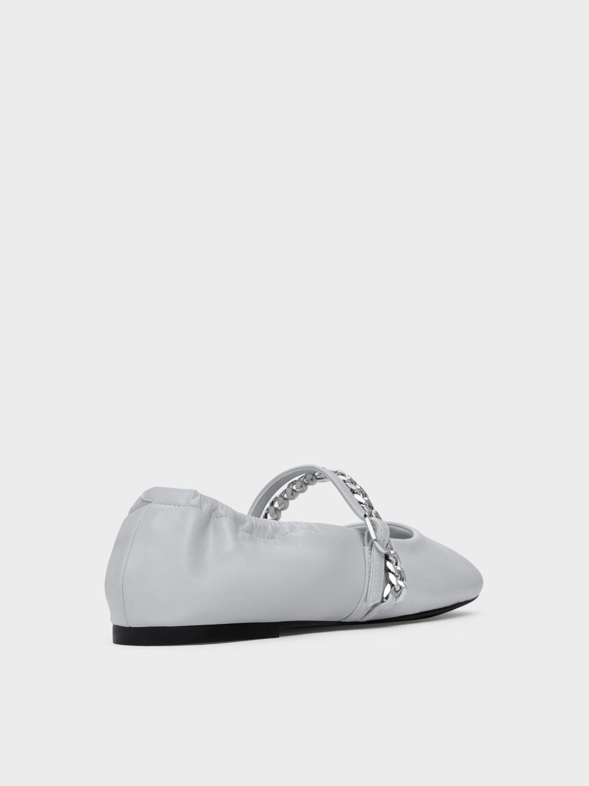 CHARLES & KEITH Popular / Georgie Chain Mary Jane Flats - Light Grey