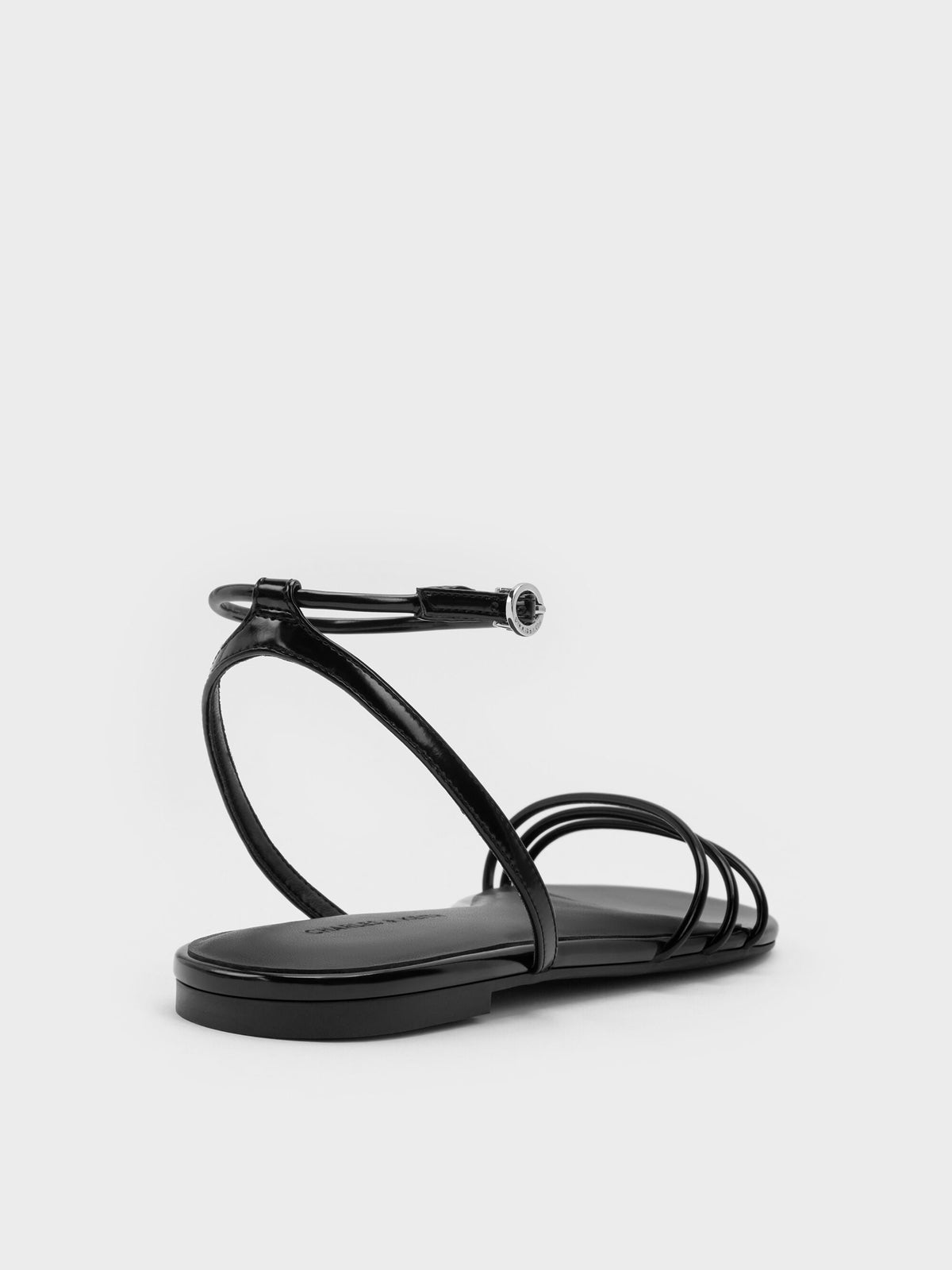 CHARLES & KEITH Sale / Triple-Strap Sandals - Black Box