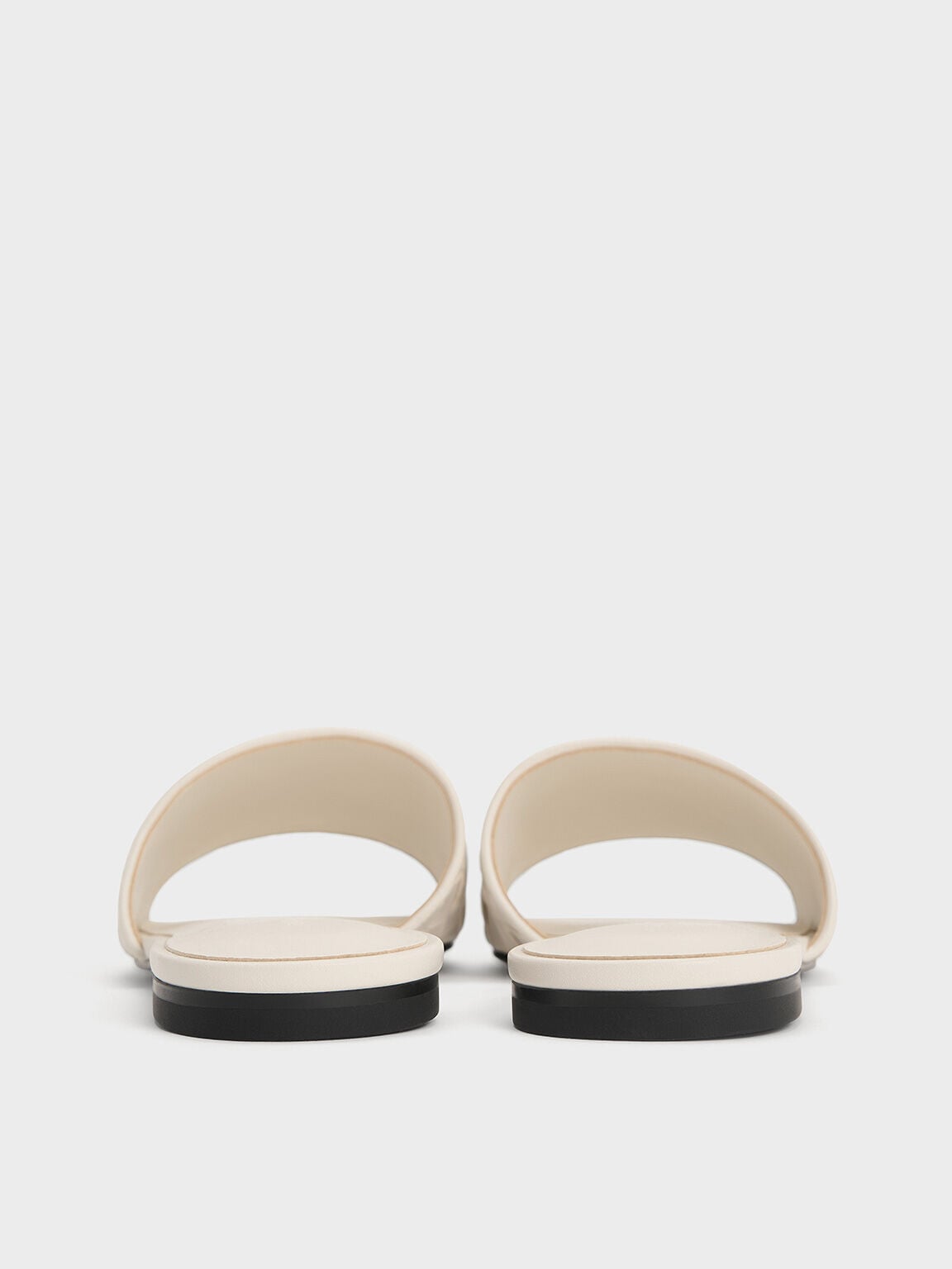 CHARLES & KEITH Special Offer / Ivette Woven Slide Sandals - Chalk