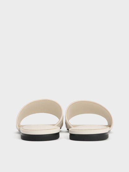 CHARLES & KEITH Special Offer / Ivette Woven Slide Sandals - Chalk