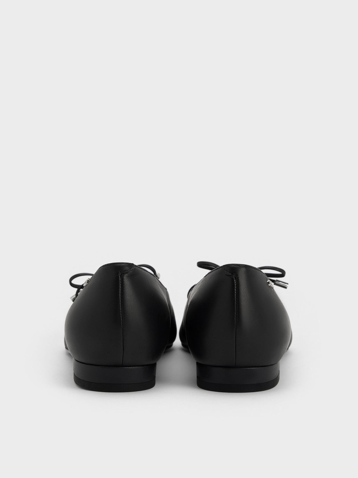 CHARLES & KEITH Featured / Jianna Leather Lace-Tie Flats - Black