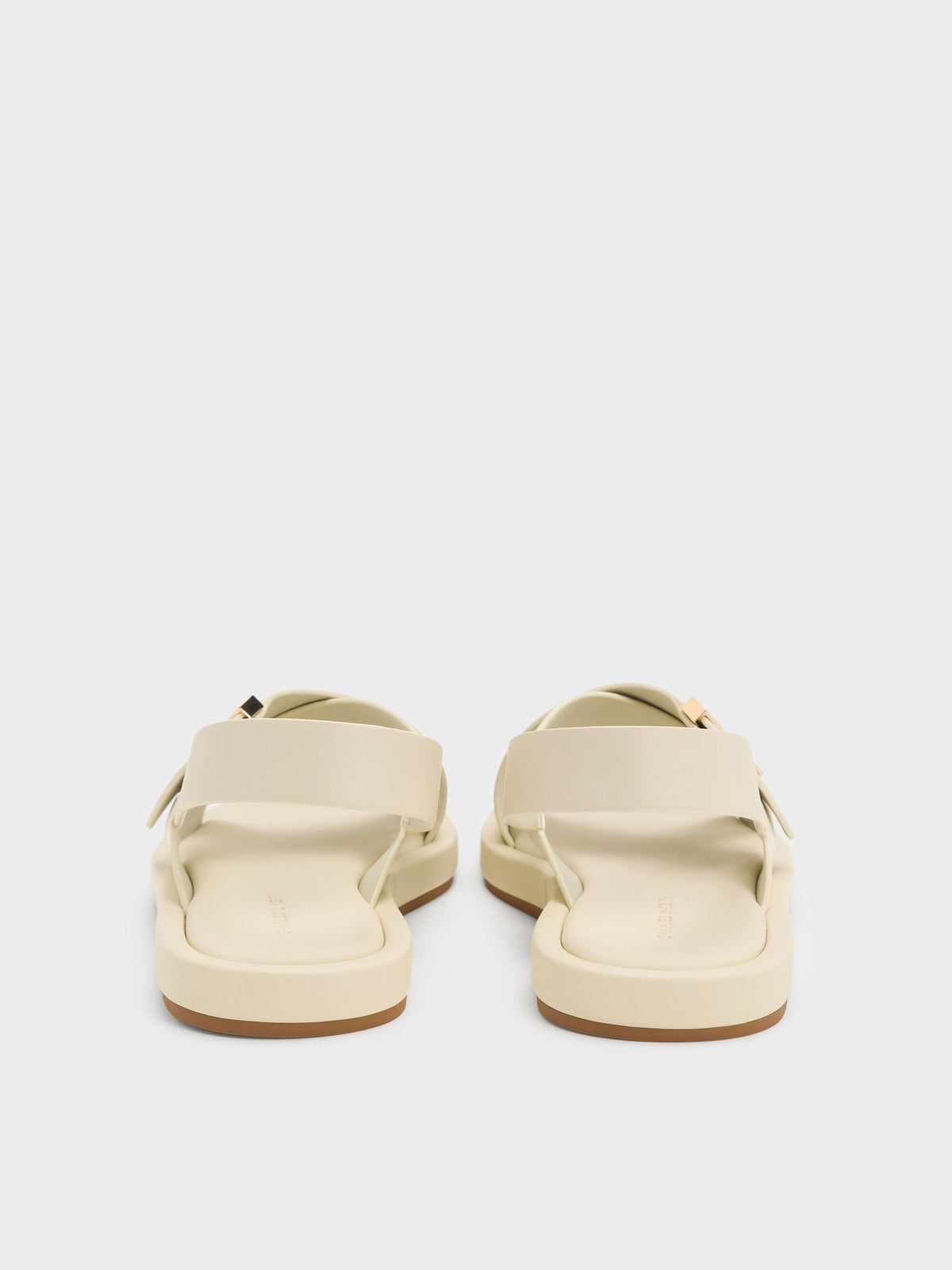 CHARLES & KEITH Discount / Audra Crossover Slingback Sandals - Chalk