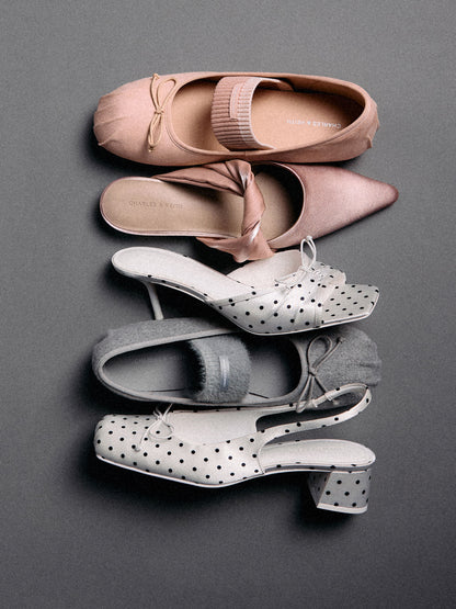 CHARLES & KEITH Hot Sale / Winona Faux Suede Mary Jane Flats - Blush
