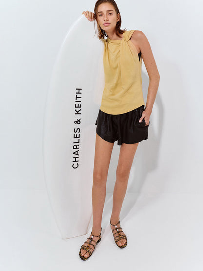 CHARLES & KEITH Popular / Georgie Leopard-Print Bead Strappy Sandals - Animal Print Natural