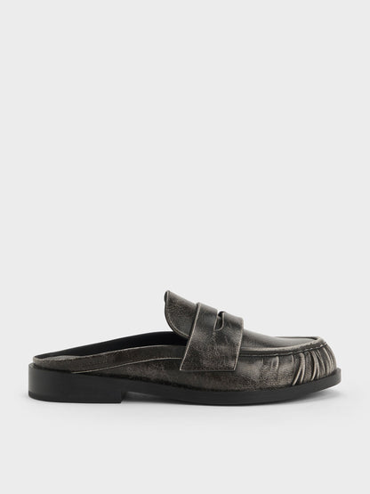 CHARLES & KEITH Special Offer / Dylan Penny Loafer Mules - Grey