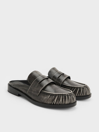 CHARLES & KEITH Special Offer / Dylan Penny Loafer Mules - Grey