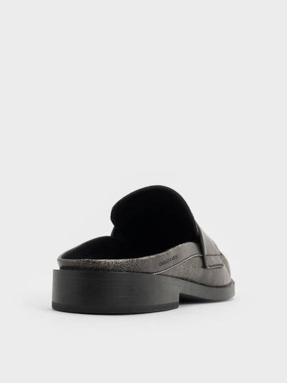 CHARLES & KEITH Special Offer / Dylan Penny Loafer Mules - Grey