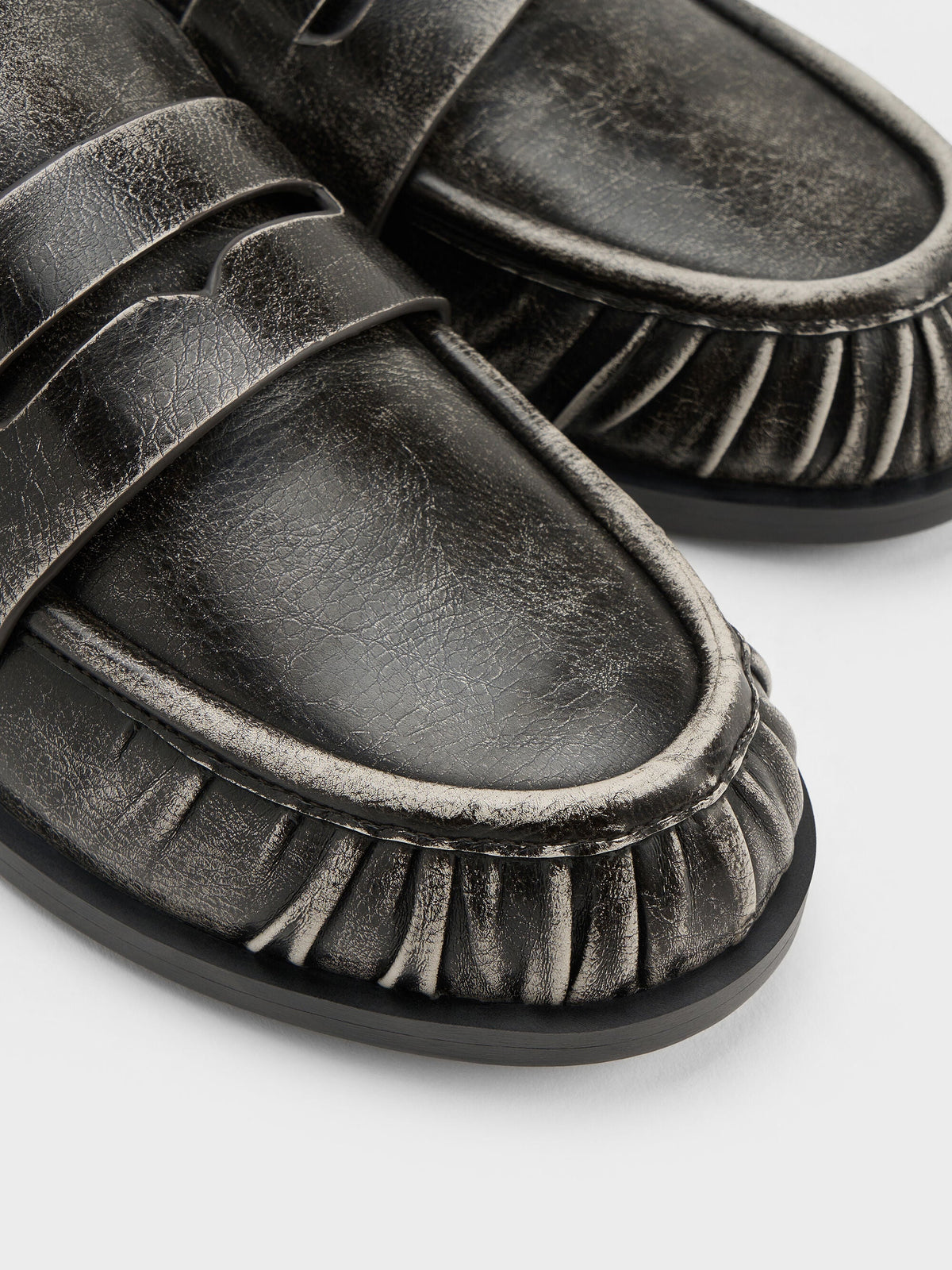 CHARLES & KEITH Special Offer / Dylan Penny Loafer Mules - Grey