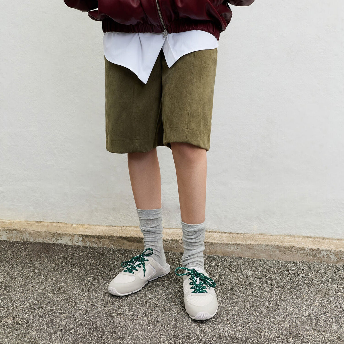 CHARLES & KEITH Best Price / Mesh Lace-Up Sneaker Mules - White