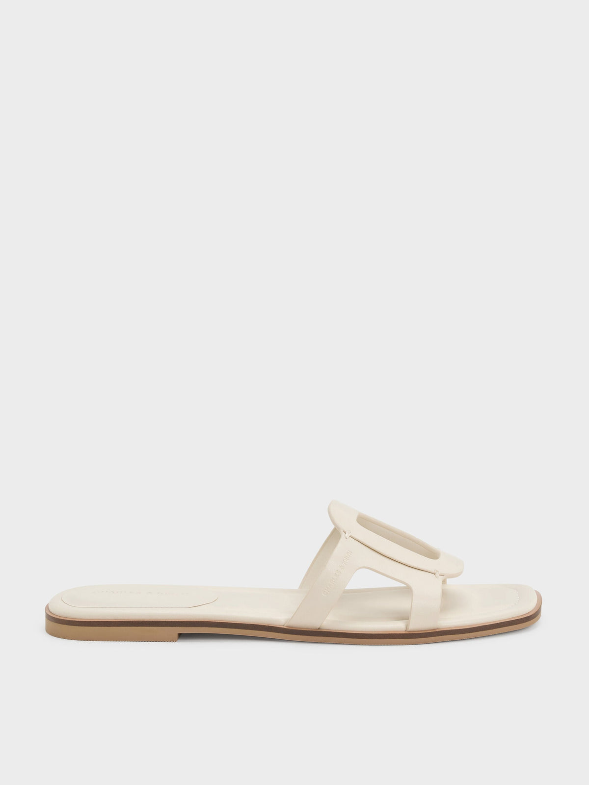 CHARLES & KEITH Exclusive / Easley Cut-Out Slide Sandals - Chalk