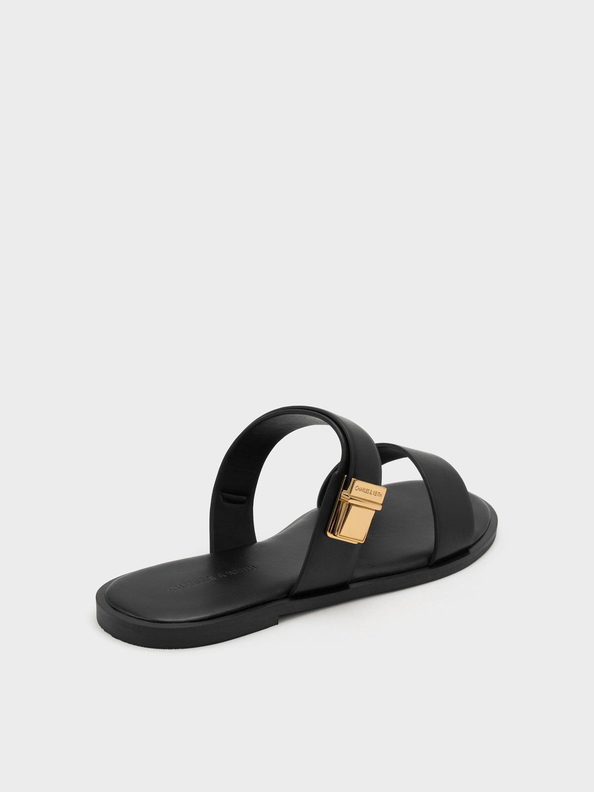 CHARLES & KEITH Great Value / Dove Double-Strap Sandals - Black