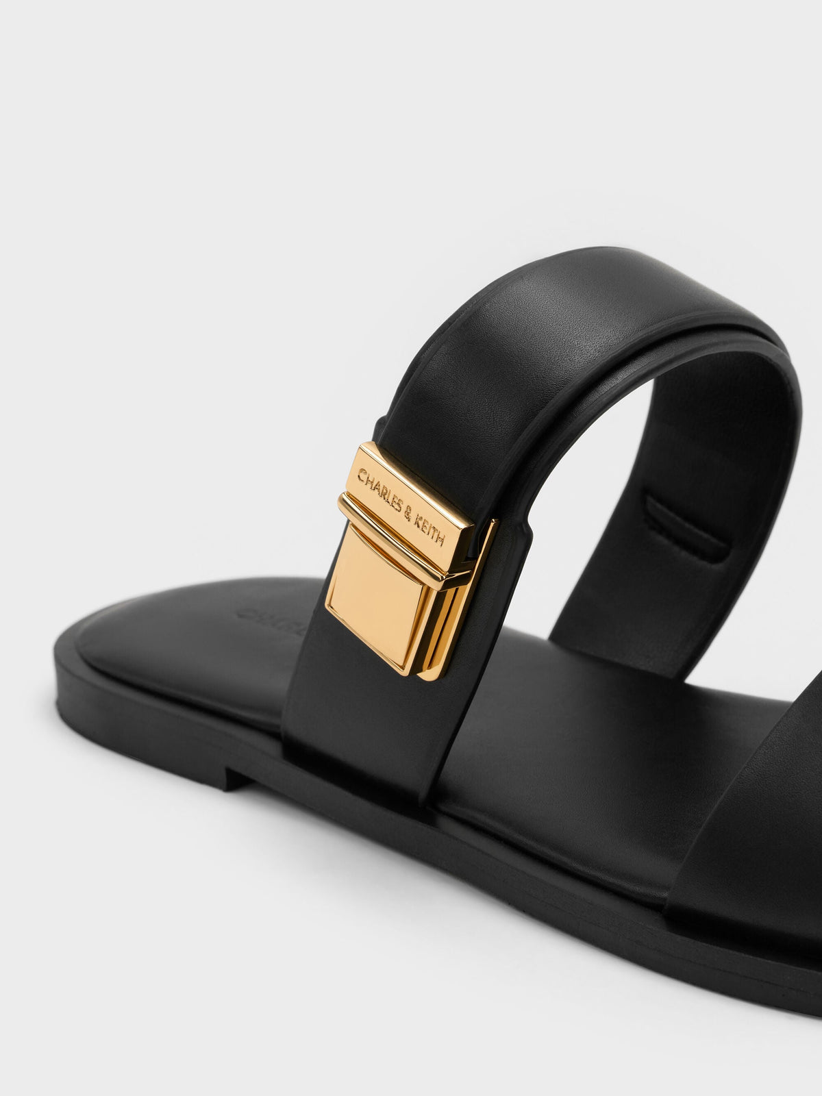 CHARLES & KEITH Great Value / Dove Double-Strap Sandals - Black
