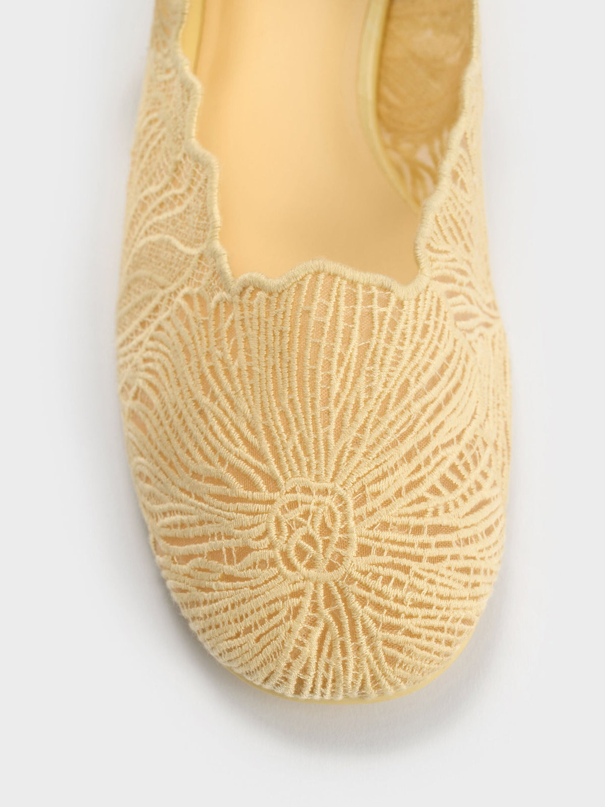 CHARLES & KEITH Latest / Meja Floral Mary Jane Flats - Yellow