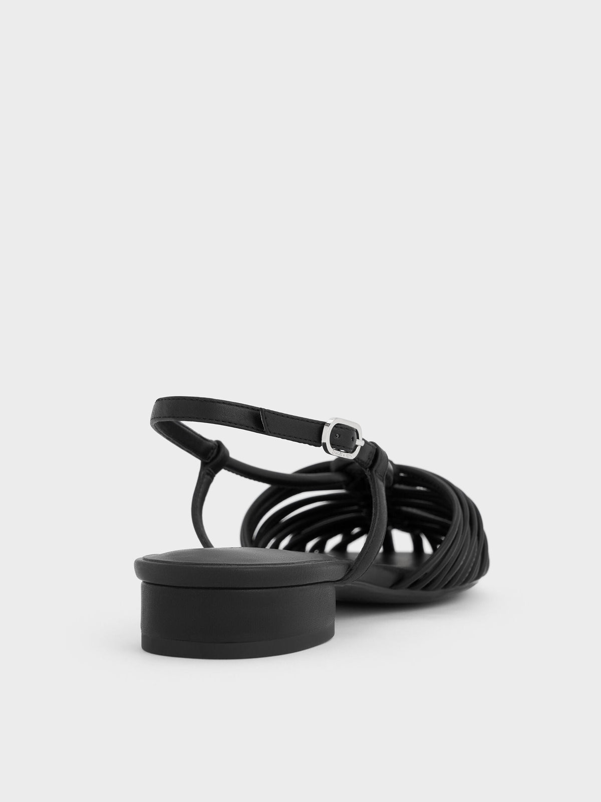 CHARLES & KEITH Latest / Linnea Woven Slingback Caged Sandals - Black