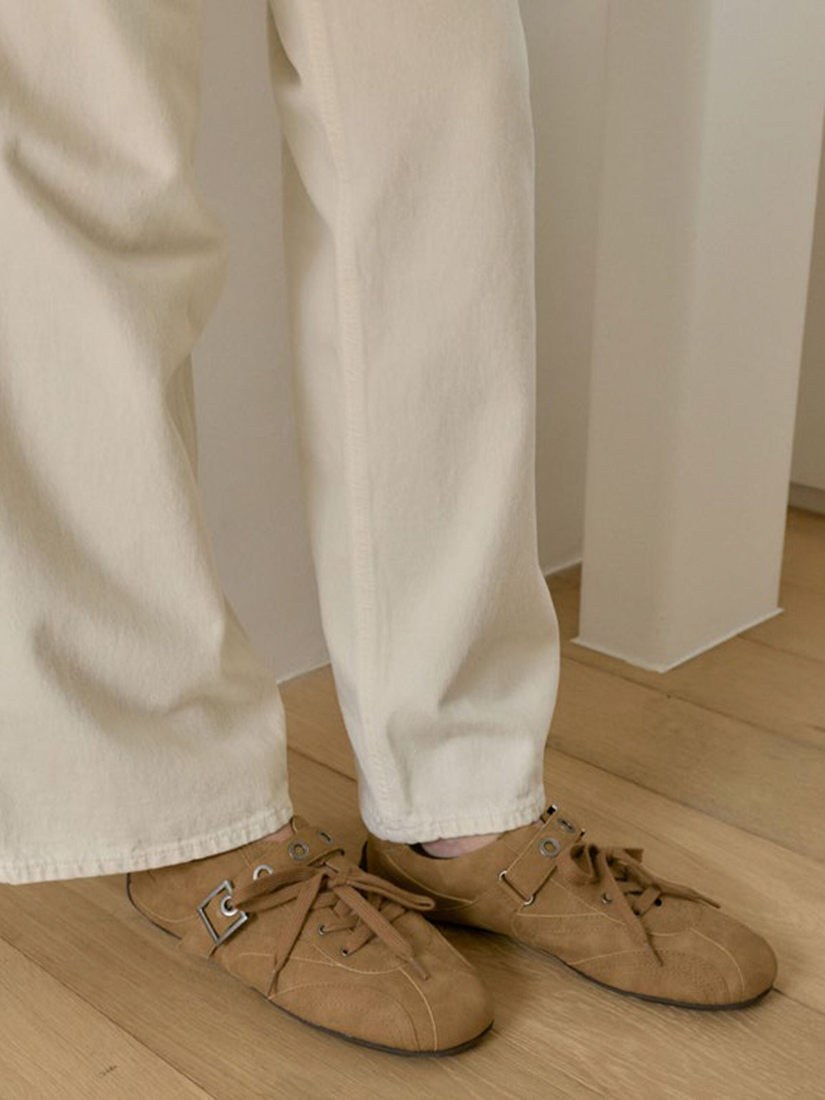 CHARLES & KEITH Customer Favorite / Jollie Grommet Mary Jane Sneakers - Sand
