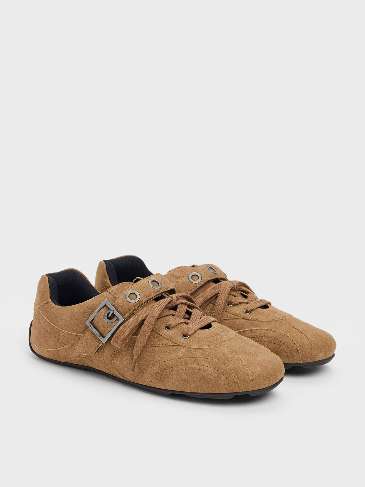 CHARLES & KEITH Customer Favorite / Jollie Grommet Mary Jane Sneakers - Sand