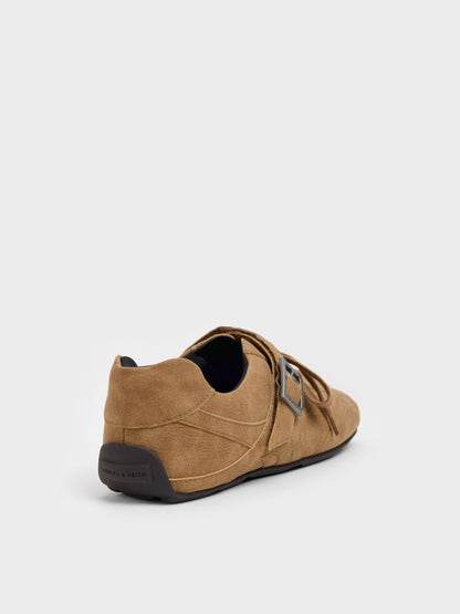 CHARLES & KEITH Customer Favorite / Jollie Grommet Mary Jane Sneakers - Sand