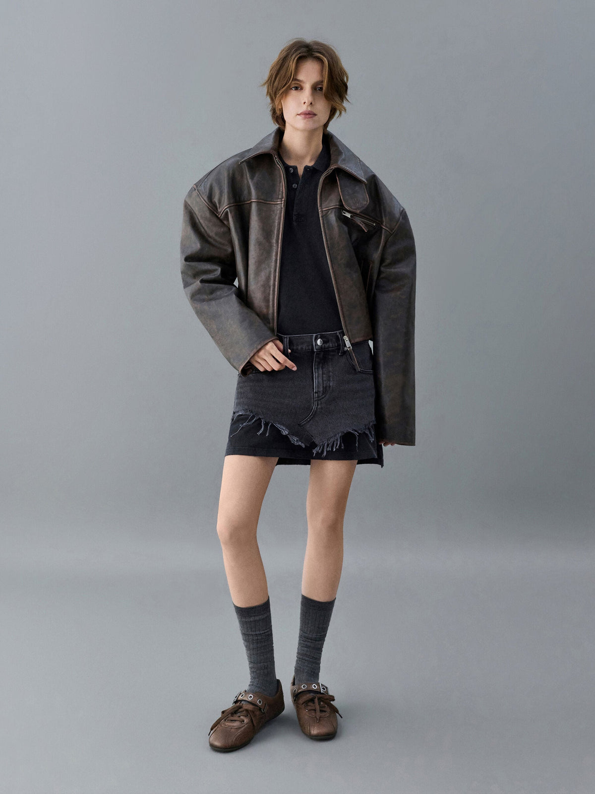 CHARLES & KEITH Best Seller / Jollie Grommet Mary Jane Sneakers - Dark Brown
