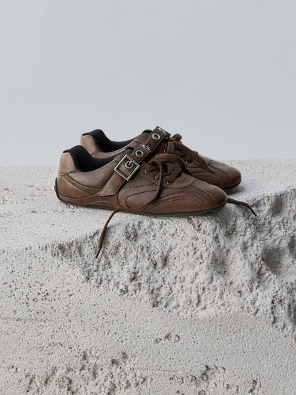 CHARLES & KEITH Best Seller / Jollie Grommet Mary Jane Sneakers - Dark Brown