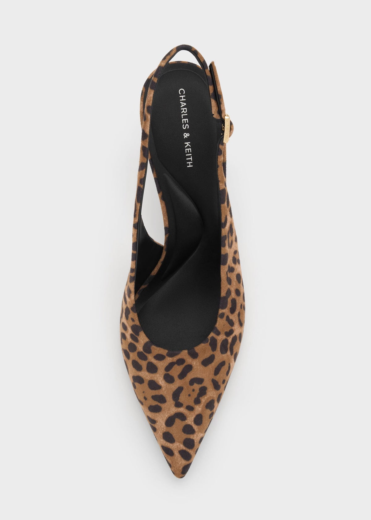 CHARLES & KEITH Trending / Emelia Leopard-Print Slingback Pumps - Animal Print Natural