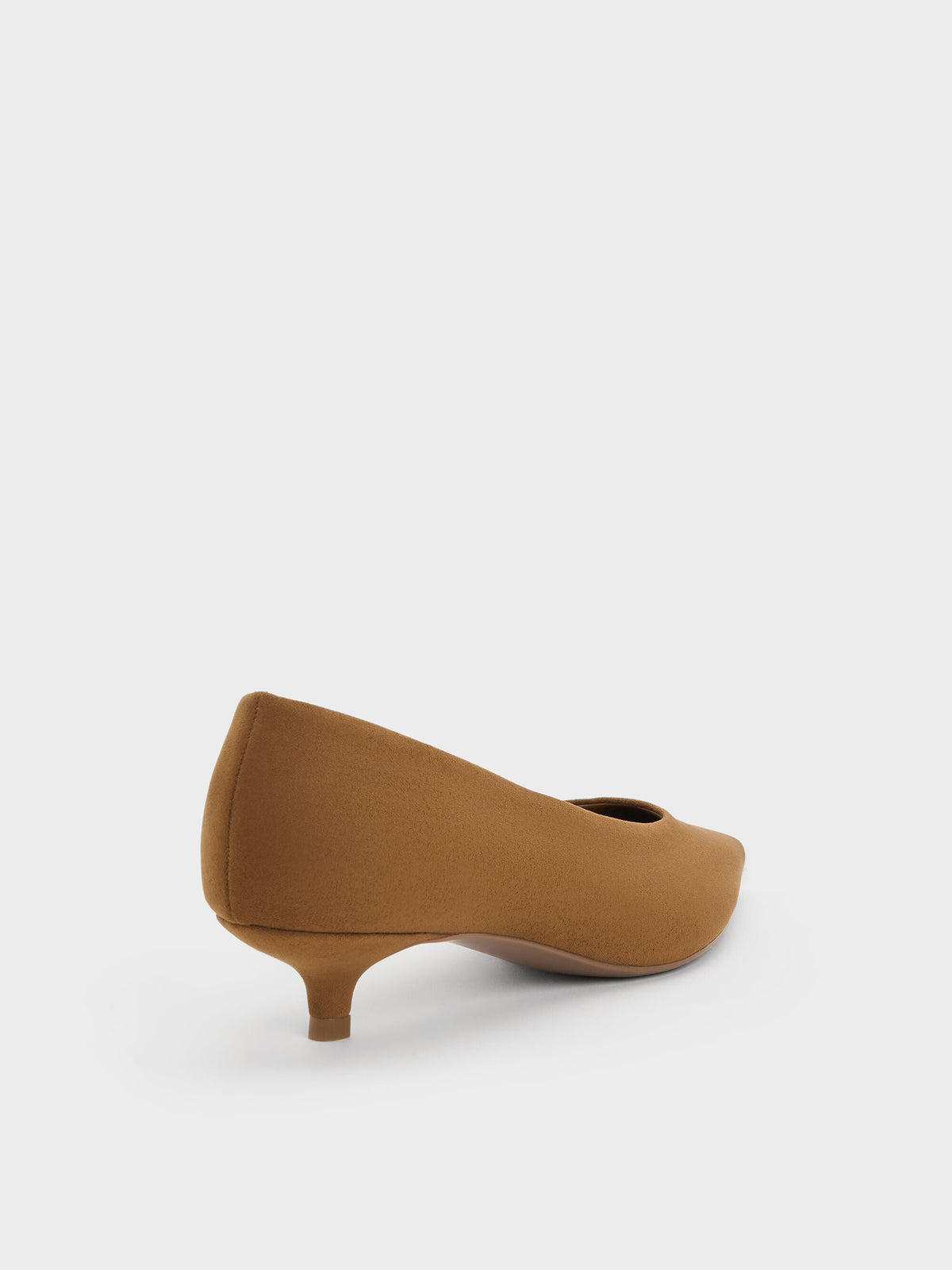CHARLES & KEITH Discount / Emelia Faux Suede Kitten Heels - Camel