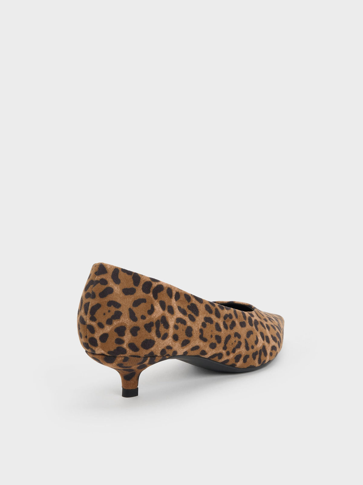 CHARLES & KEITH Great Value / Emelia Leopard-Print Kitten Heels - Animal Print Natural