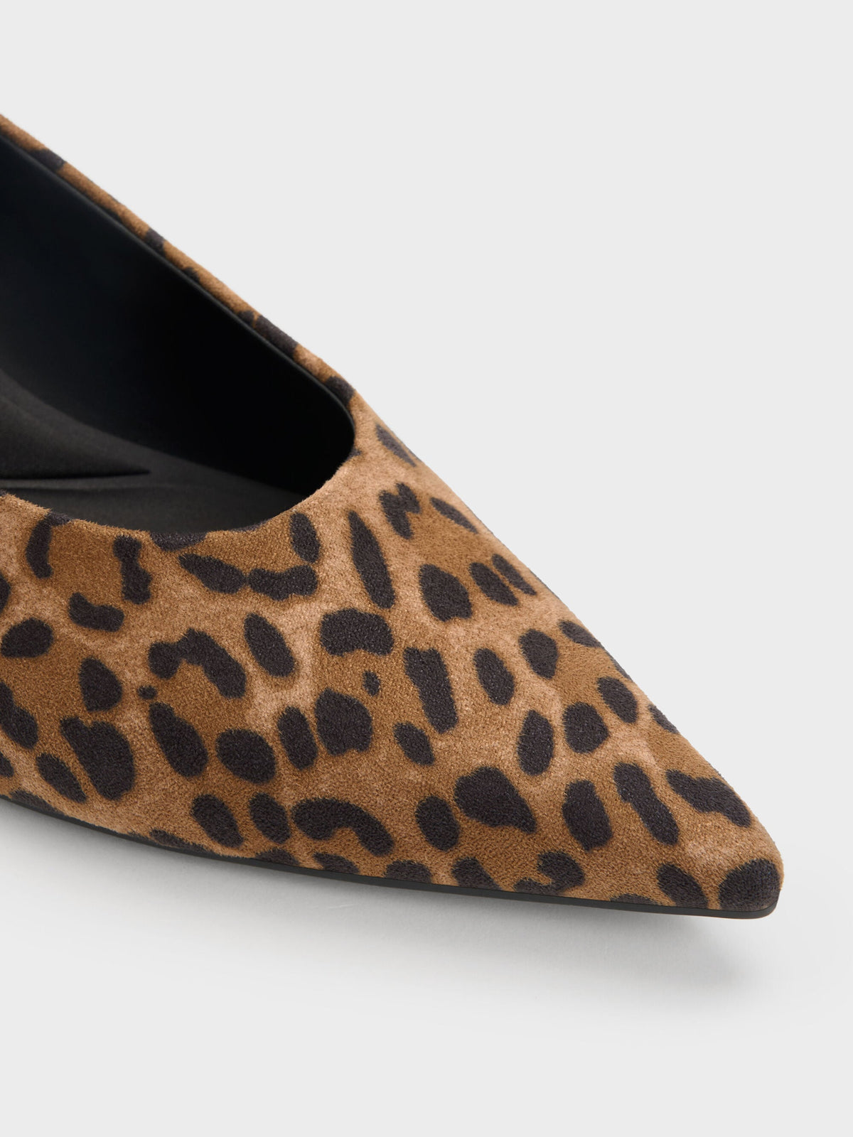 CHARLES & KEITH Great Value / Emelia Leopard-Print Kitten Heels - Animal Print Natural