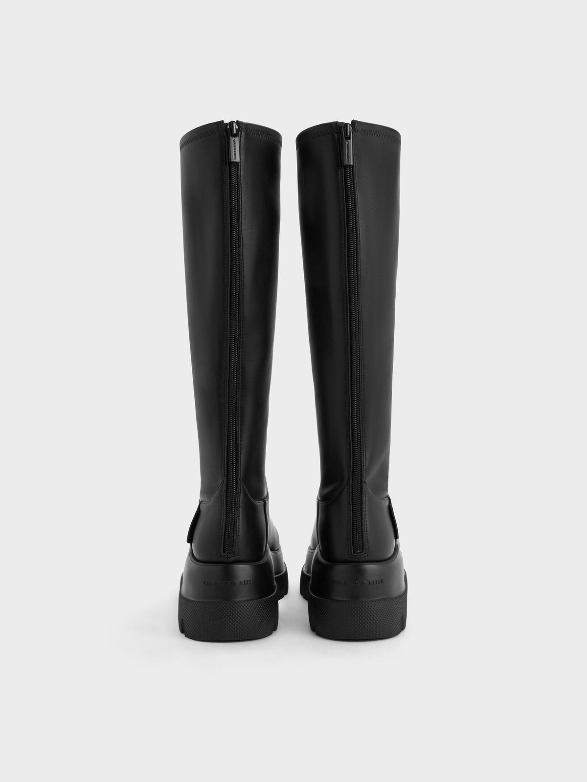 CHARLES & KEITH Trusted / Leoi Chunky Knee-High Boots - Black