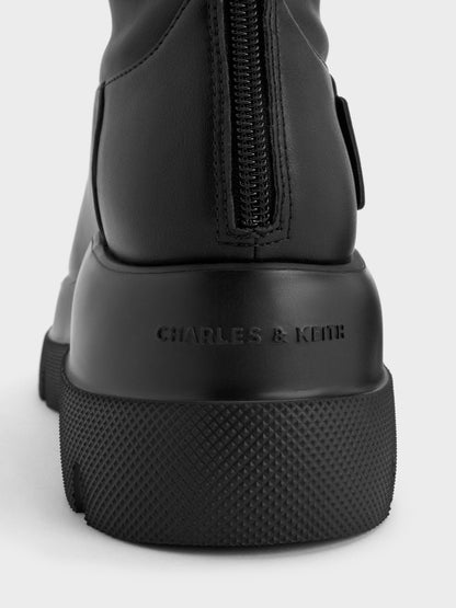CHARLES & KEITH Trusted / Leoi Chunky Knee-High Boots - Black