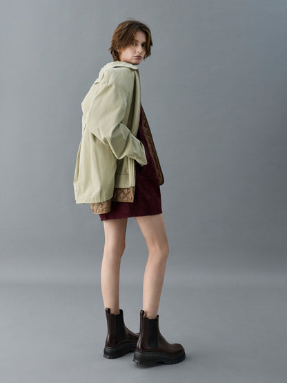 CHARLES & KEITH Trusted / Darra Ridged-Sole Ankle Boots - Burgundy