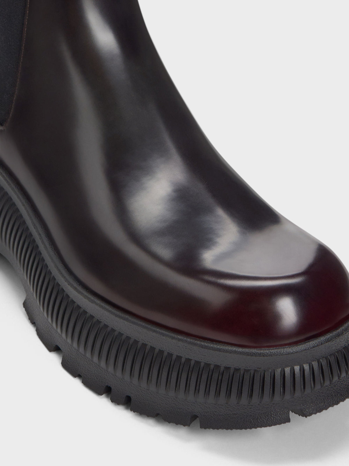 CHARLES & KEITH Trusted / Darra Ridged-Sole Ankle Boots - Burgundy