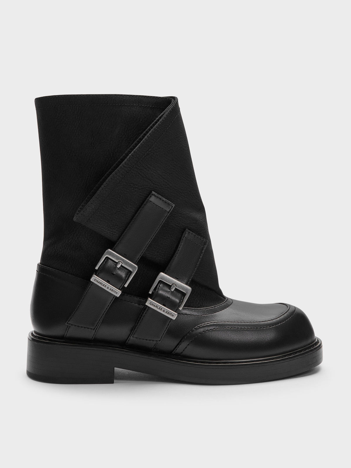 CHARLES & KEITH Best Price / Aether Buckled Calf Boots - Black