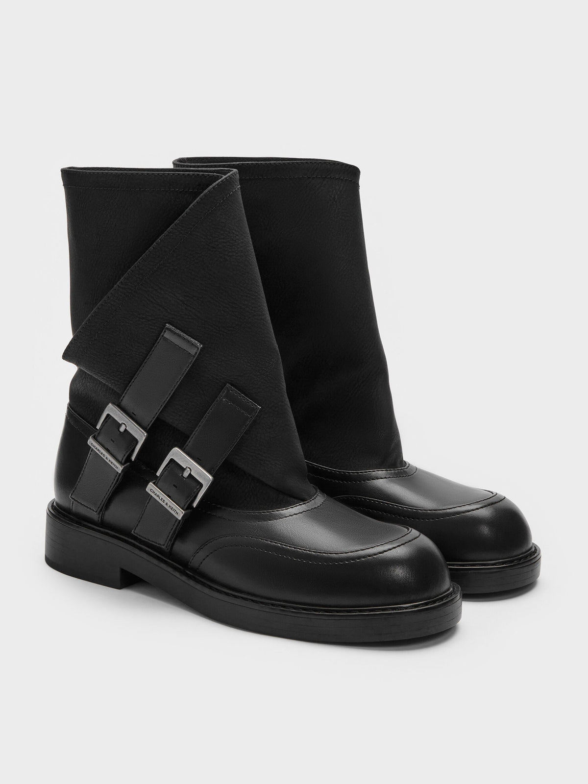 CHARLES & KEITH Best Price / Aether Buckled Calf Boots - Black