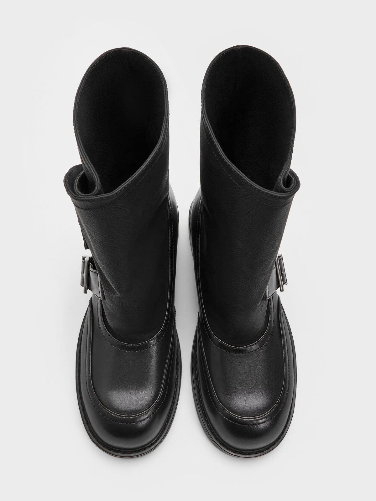 CHARLES & KEITH Best Price / Aether Buckled Calf Boots - Black
