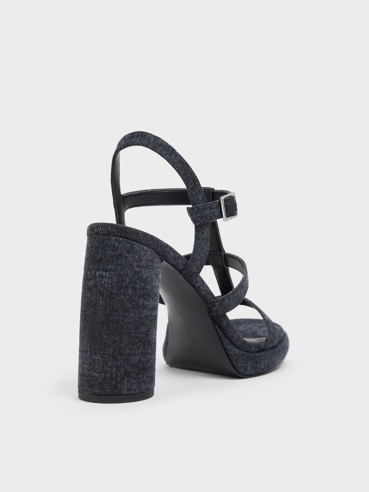 CHARLES & KEITH Everyday / Aether Denim Platform Sandals - Dark Blue
