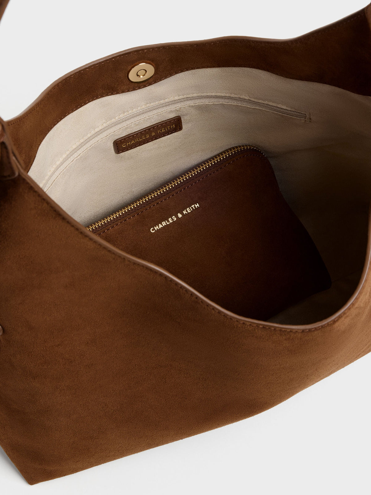 CHARLES & KEITH Deals / Aislin Hobo Bag - Pecan Brown