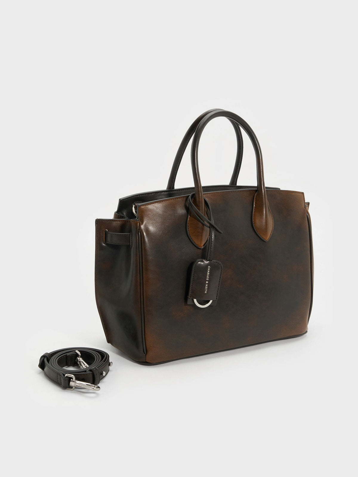 CHARLES & KEITH Signature / Large Ginevra Tote Bag - Brown