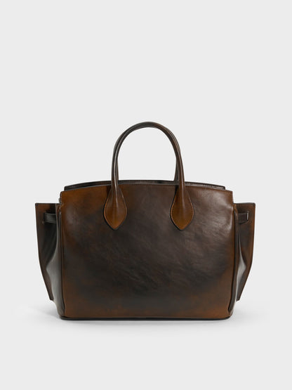 CHARLES & KEITH Signature / Large Ginevra Tote Bag - Brown