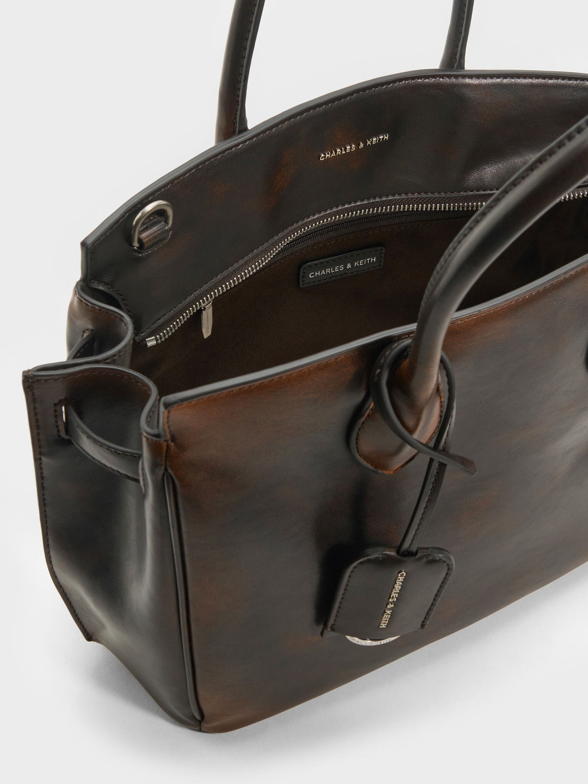 CHARLES & KEITH Signature / Large Ginevra Tote Bag - Brown