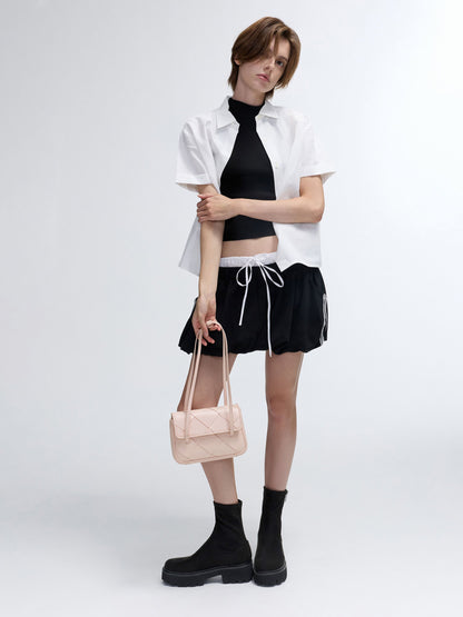 CHARLES & KEITH Essential / Maribel Woven Shoulder Bag - Soft Pink